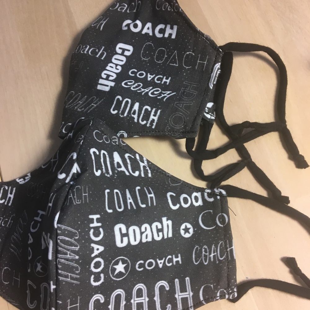 “Coach” print masks with adjustable ear straps (2)